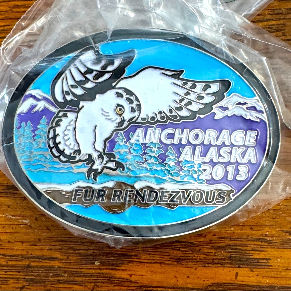 Anchorage Alaska Fur Rendezvous belt buckle